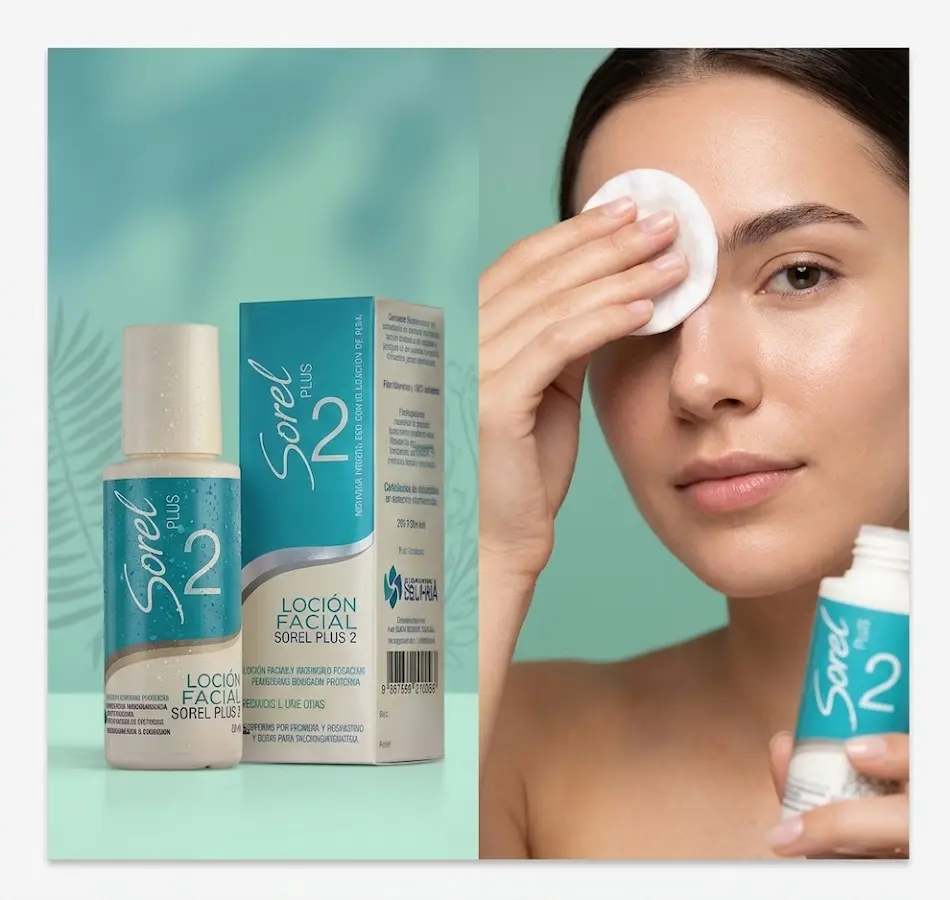 SOREL CUIDA TU PIEL Niacinamida vs ácido salicílico: Loción Facial Sorel Plus 2, alternativa para piel grasa con poros tapados